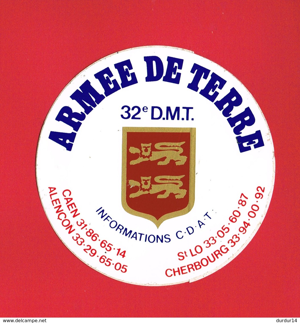 1 Autocollant ARMEE DE TERRE 32e D.M.T. - Aufkleber