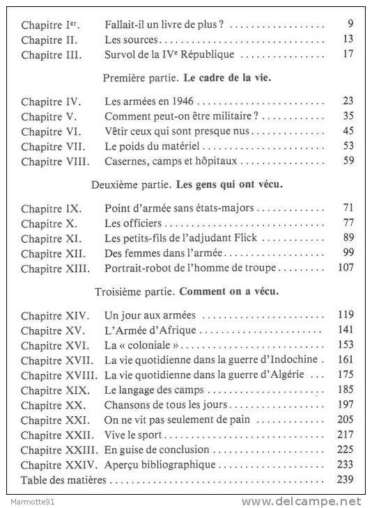 DES MILLIONS SOLDATS INCONNUS VIE MILITAIRE ARMEE 4e REPUBLIQUE GUERRE COLONIE INDOCHINE ALGERIE  ETUDE - Français