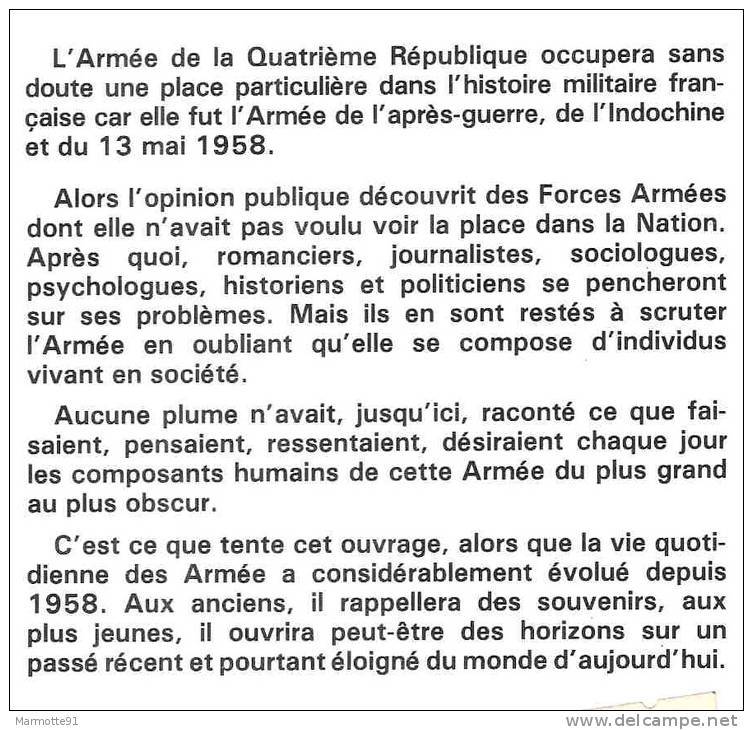 DES MILLIONS SOLDATS INCONNUS VIE MILITAIRE ARMEE 4e REPUBLIQUE GUERRE COLONIE INDOCHINE ALGERIE  ETUDE - Français