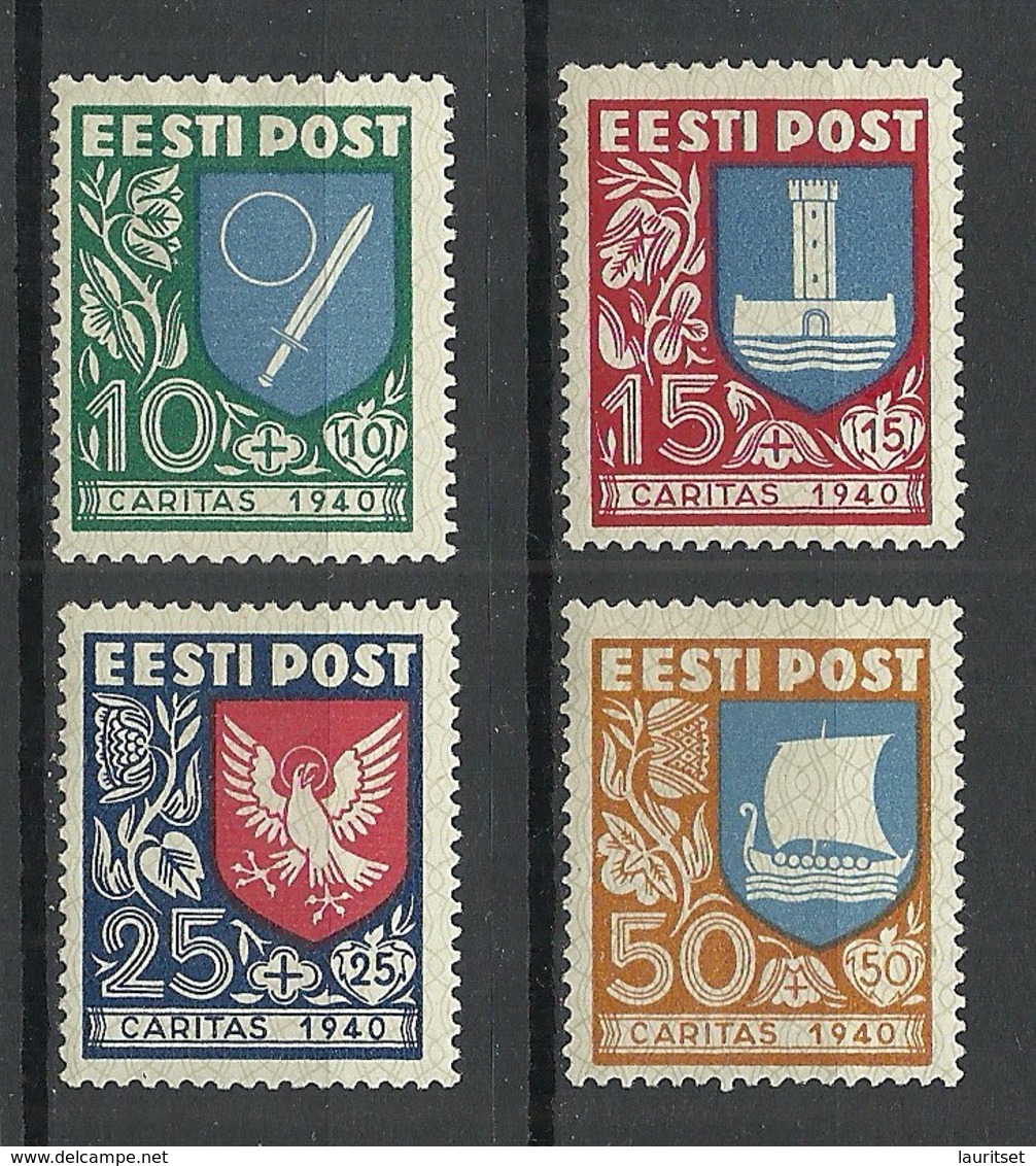 Estland Estonia 1940 CARITAS Michel 152 - 155 O - Estland