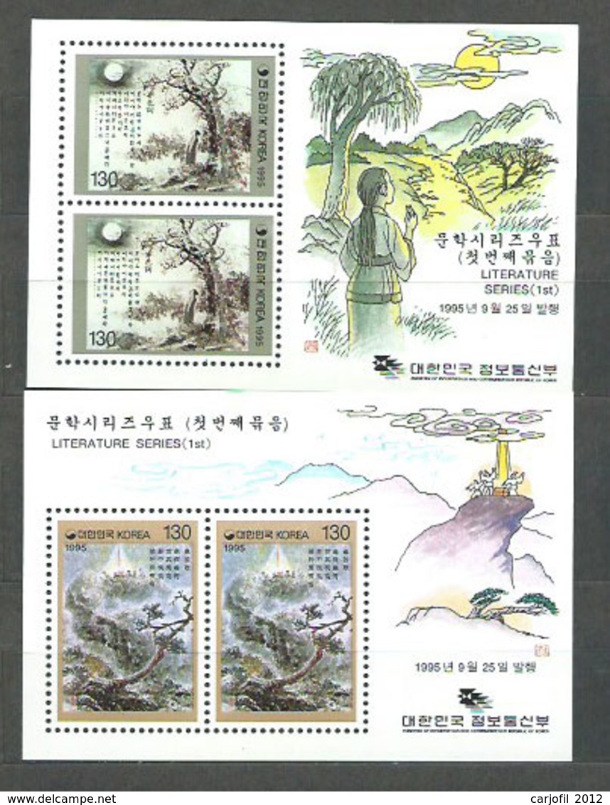 Corea Del Sur - Hojas 1995 Yvert 486/7 ** Mnh  Literatura - Corea Del Sur