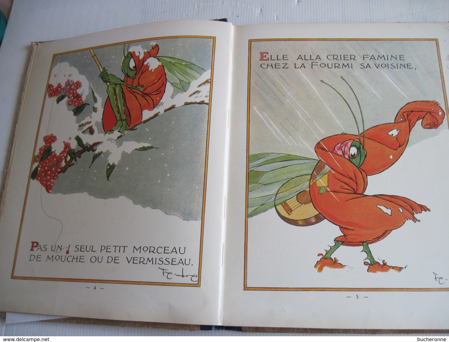 RELIURE Fables de la Fontaine - Hachette 1927 - dessins Félix LORIOUX  Livre ancien illustré  TBE voir photos