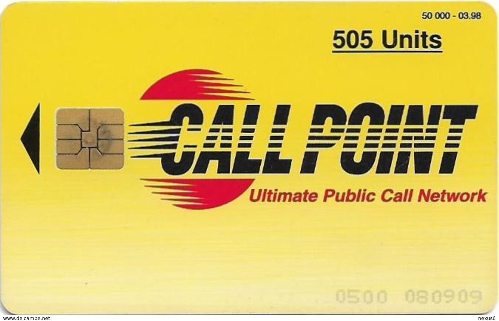 Pakistan - Callpoint - Generic Logo Design (Plain White Back), 505U, 03.98, 50.000ex, Used - Pakistan