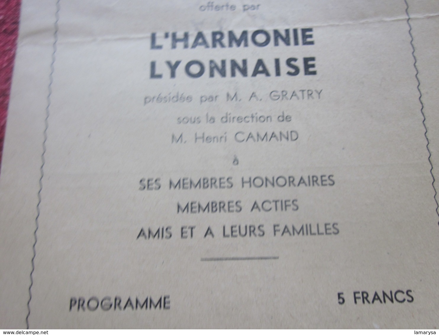 WW2-10 MAI 1944-LE BARBIER DE SÉVILLE-OPÉRA COMIQUE LYON-HARMONIE LYONNAISE-SPECTACLE PENDANT LA GUERRE-PUBLICITÉ - Programmes