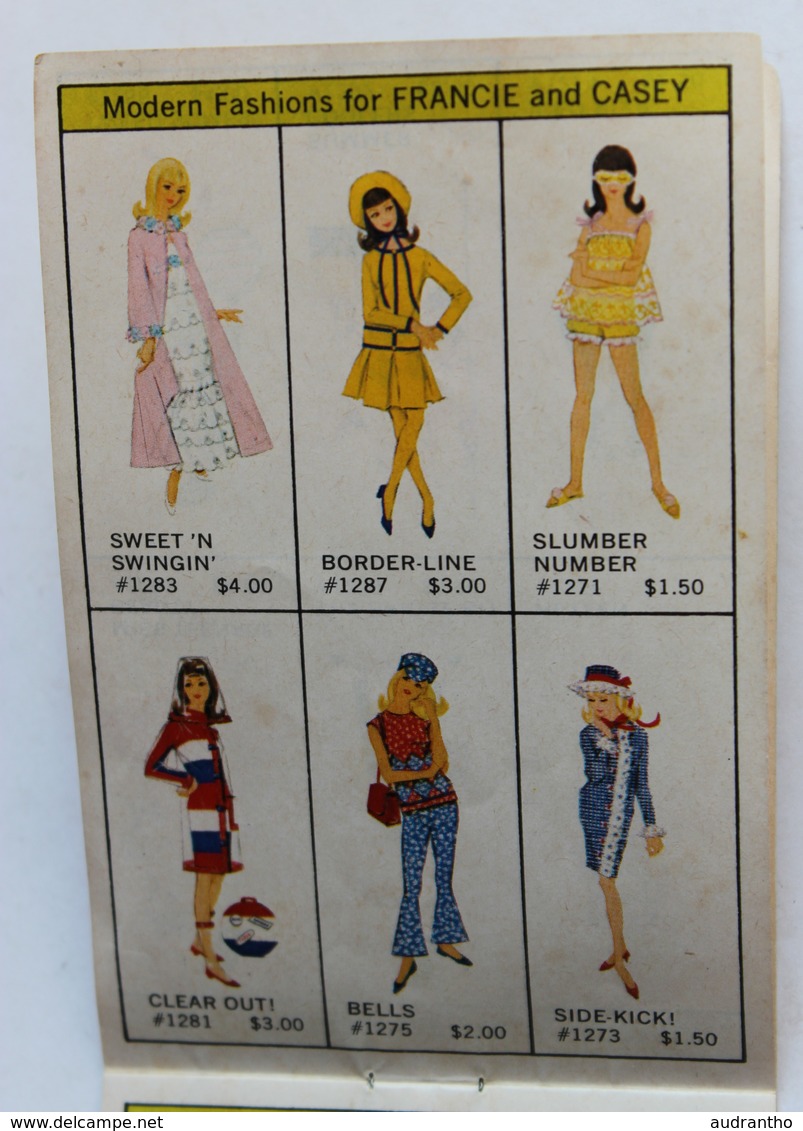 1966 ancien catalogue Barbie The World of Barbie Fashions by Mattel Book 1 poupée et accessoires Skipper Tutti