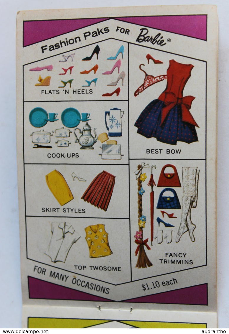 1966 ancien catalogue Barbie The World of Barbie Fashions by Mattel Book 1 poupée et accessoires Skipper Tutti