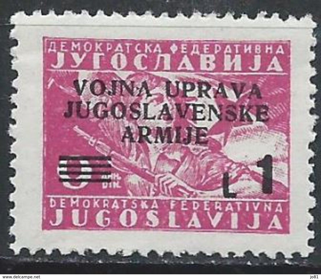 Yougoslavie - Istrie - Adm. Militaire Yougoslave YT 1 Sassone 67 XX / MNH - Occup. Iugoslava: Istria