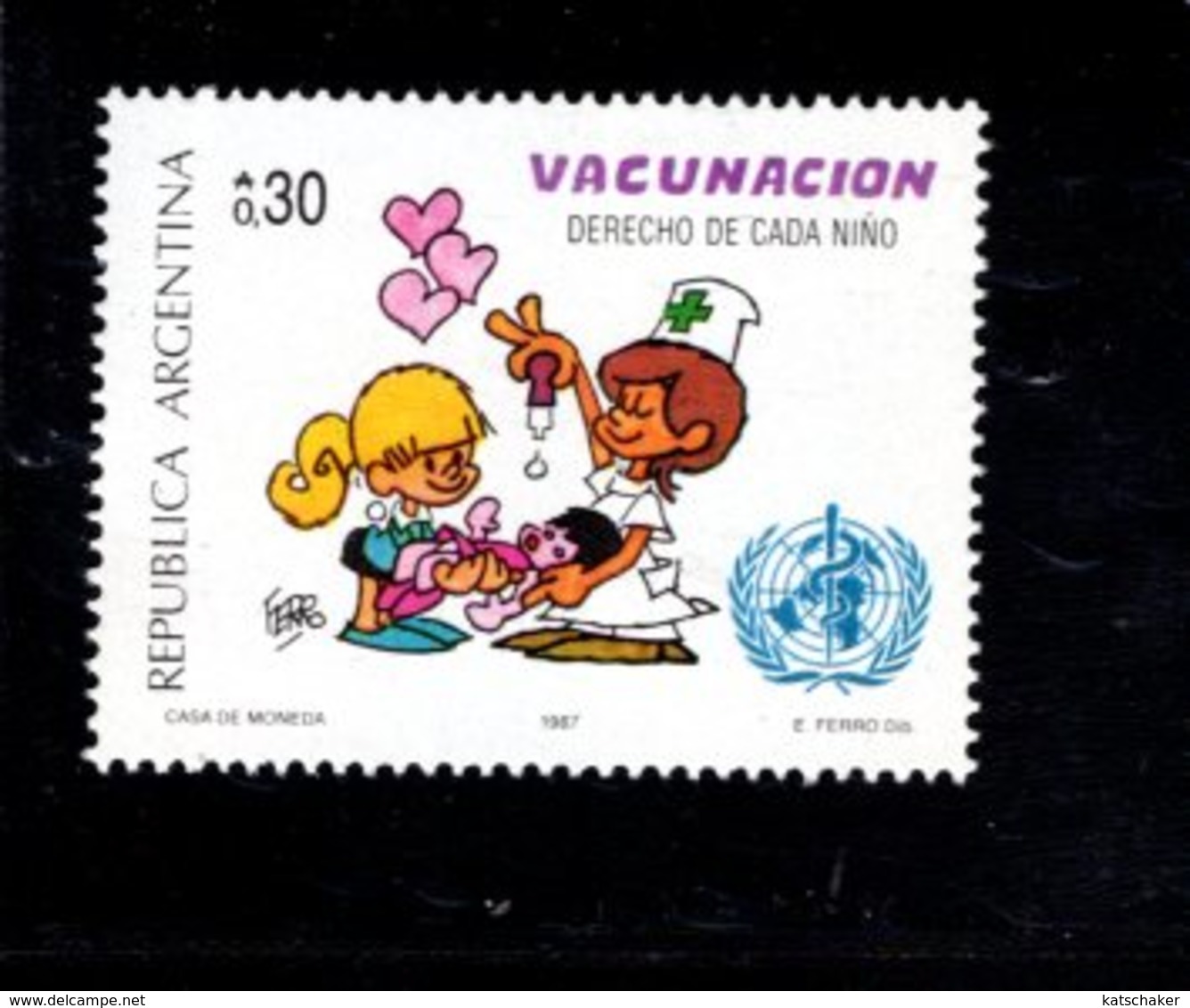 772006949 1987 SCOTT 1602 POSTFRIS  MINT NEVER HINGED EINWANDFREI  (XX) - VACCINATE EVERY CHILD CAMPAIGN - Nuevos