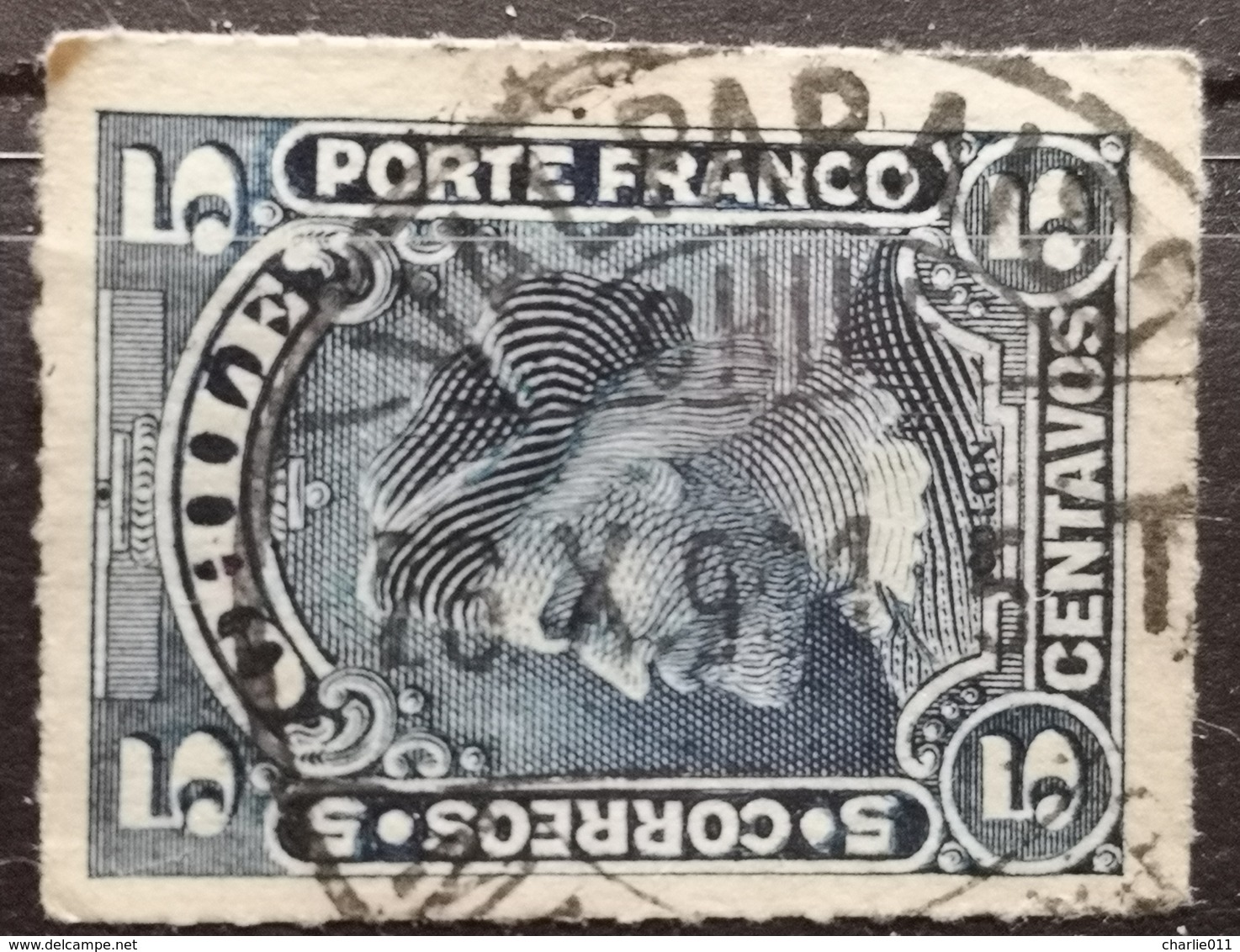 COLUMBUS-5 C- POSTMARK VALPARAISO-ERROR - CHILE - 1900 - Chile