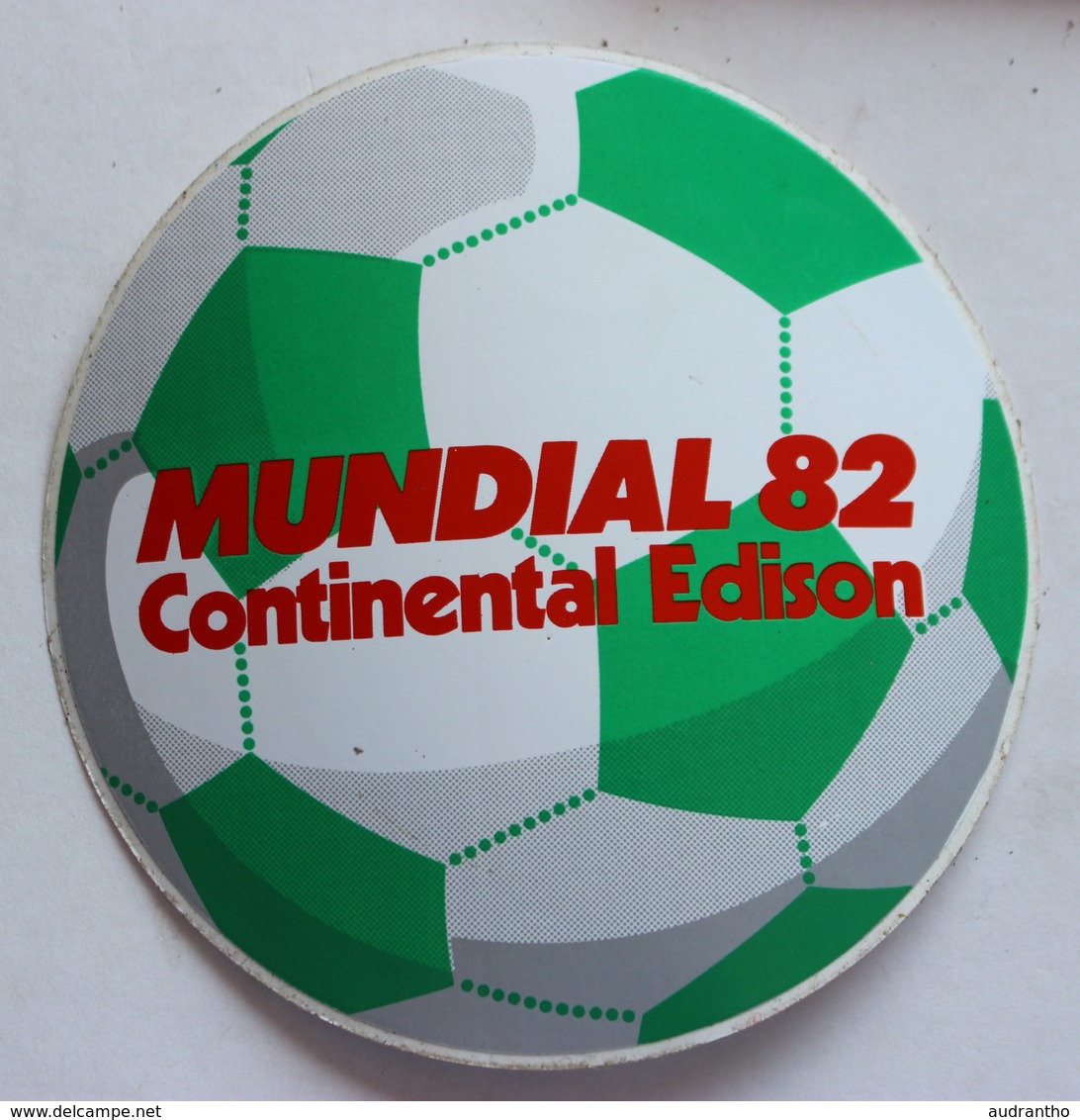 Rare Football Autocollant Mundial 82 Continental Edison World Cup Coupe Du Monde 1982 Espagne Spain - Autres & Non Classés