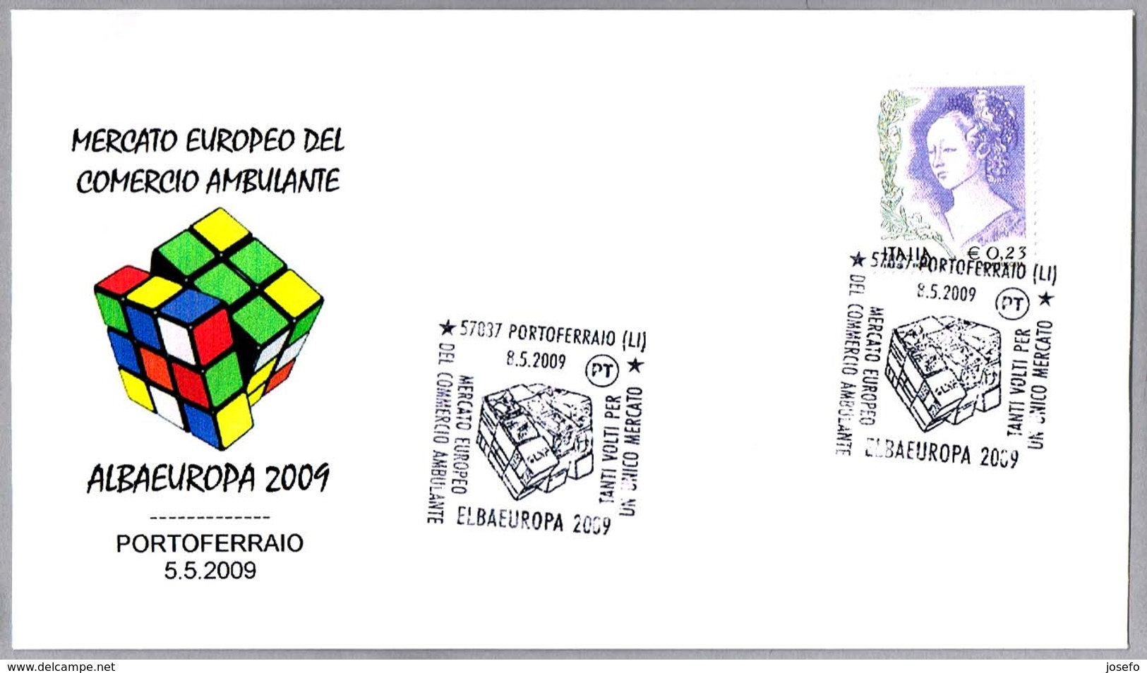 Albaeuropa 2009. CUBO DE RUBIK - RUBIK'S CUBE. Portoferraio, Livorno, 2009 - Otros & Sin Clasificación