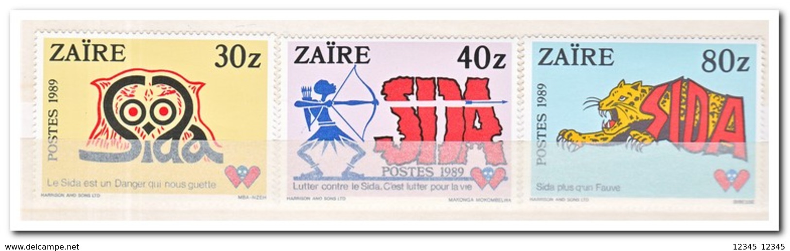 Zaïre 1990, Postfris MNH, Fight Against Aids - Ongebruikt