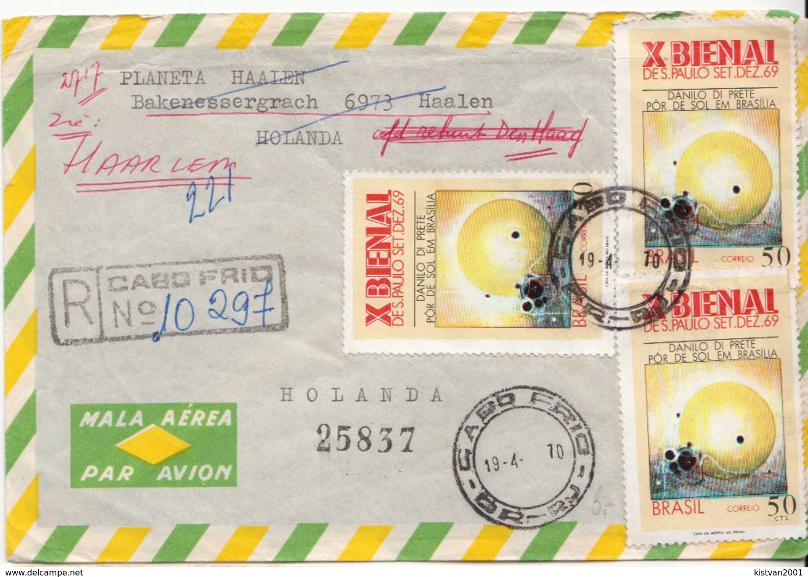 Postal History Cover: Brazil Stamps On Cover - Covers & Documents