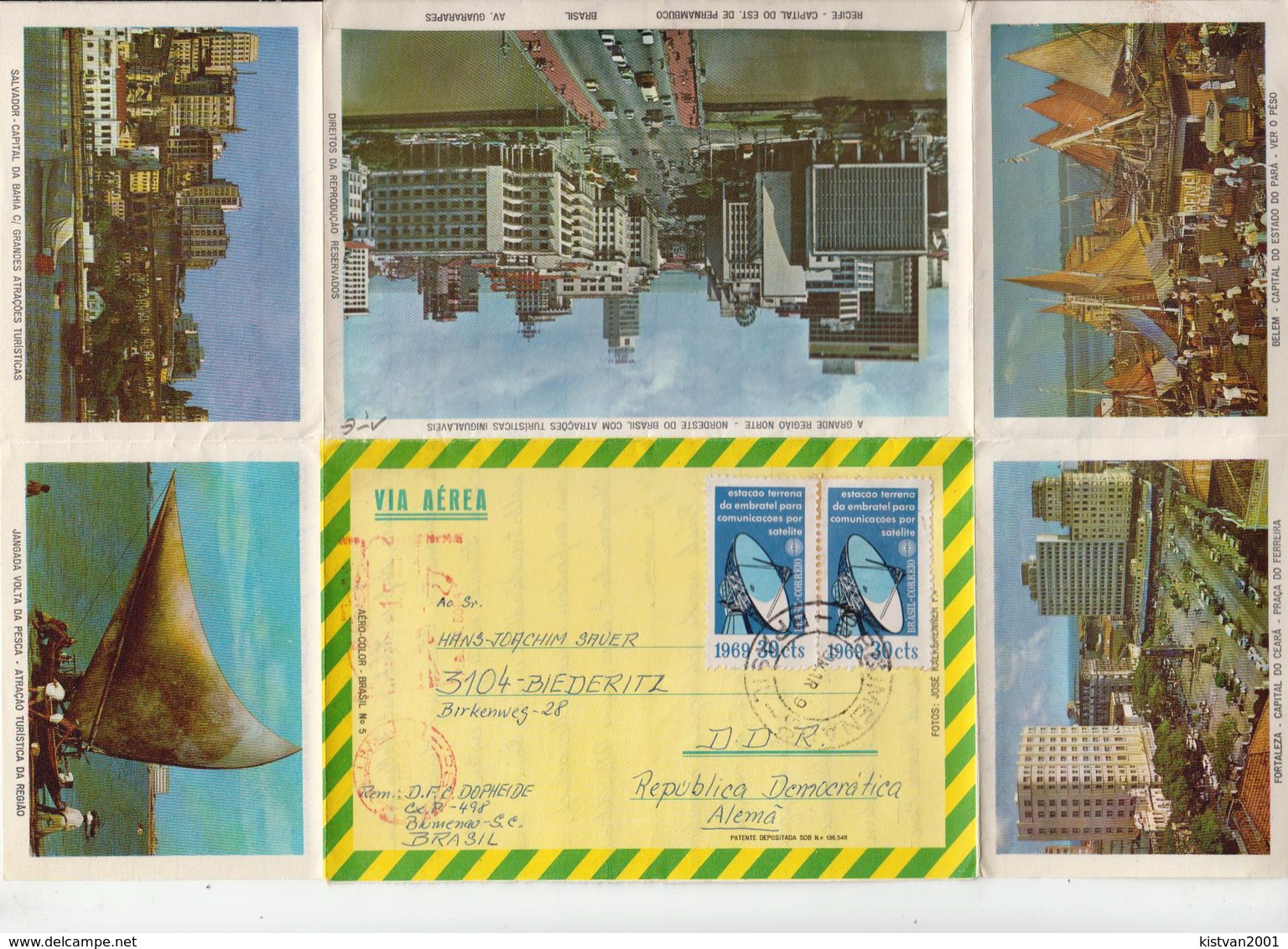 Postal History Cover: Brazil Stamps On Cover - Covers & Documents