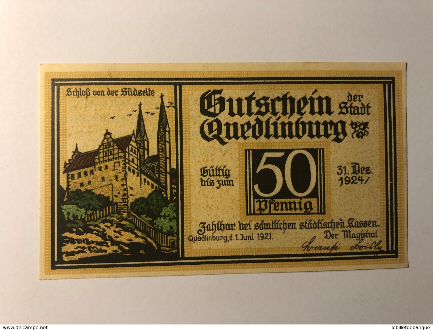 Allemagne Notgeld Quedlinburg 50 Pfennig - Collections