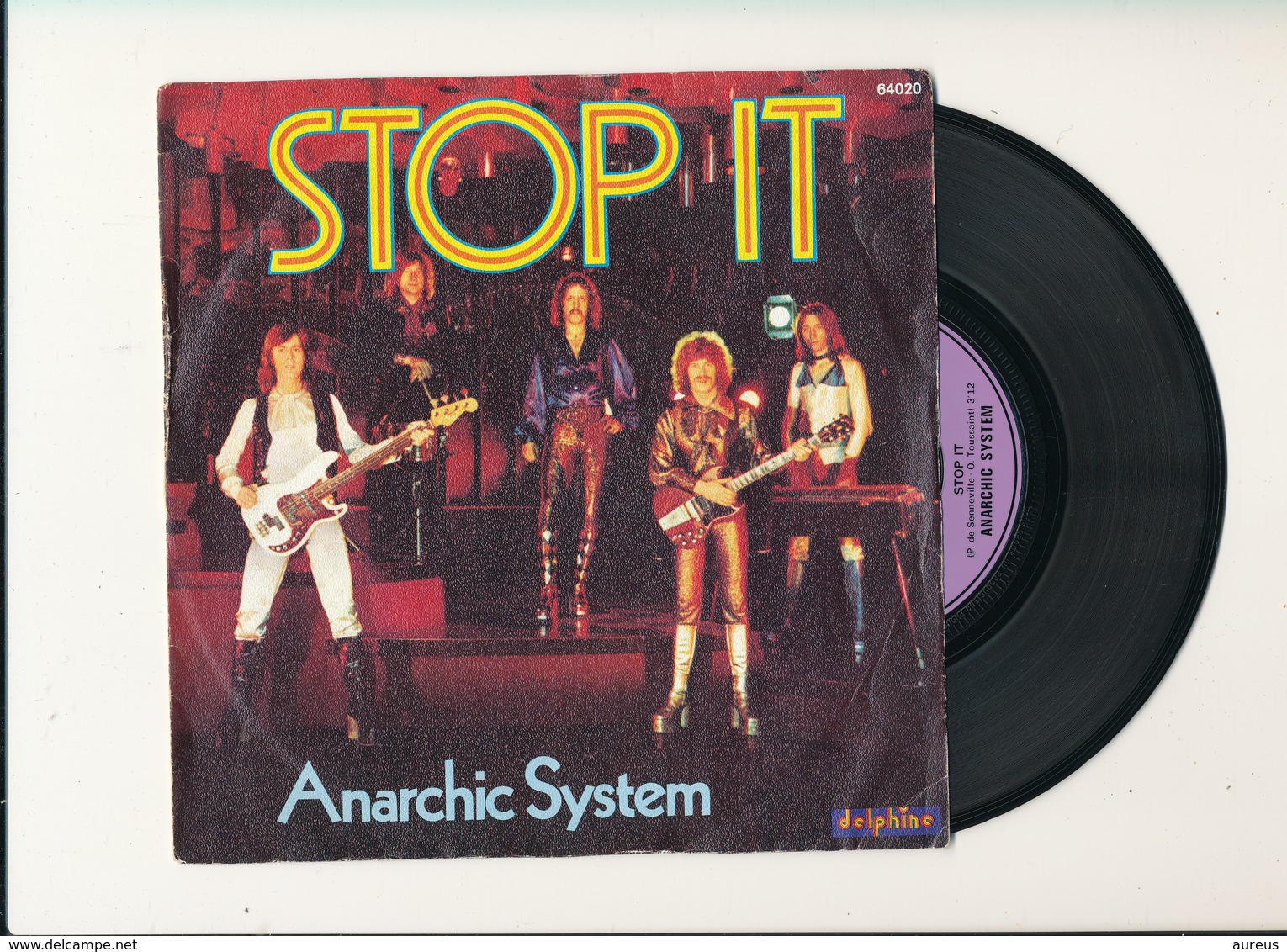 ANARCHIC SYSTEM " STOP IT " Disque DELPHINE 1976    TRES BON ETAT !! - Rock