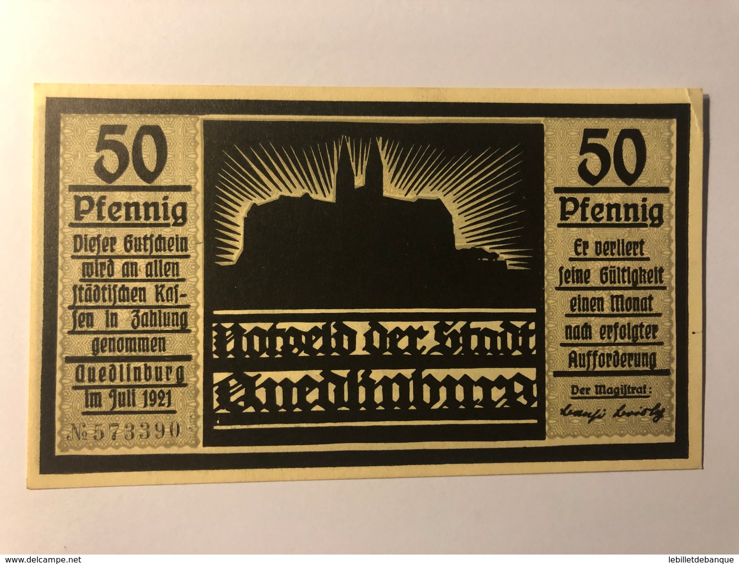 Allemagne Notgeld Quedlinburg 50 Pfennig - Collections