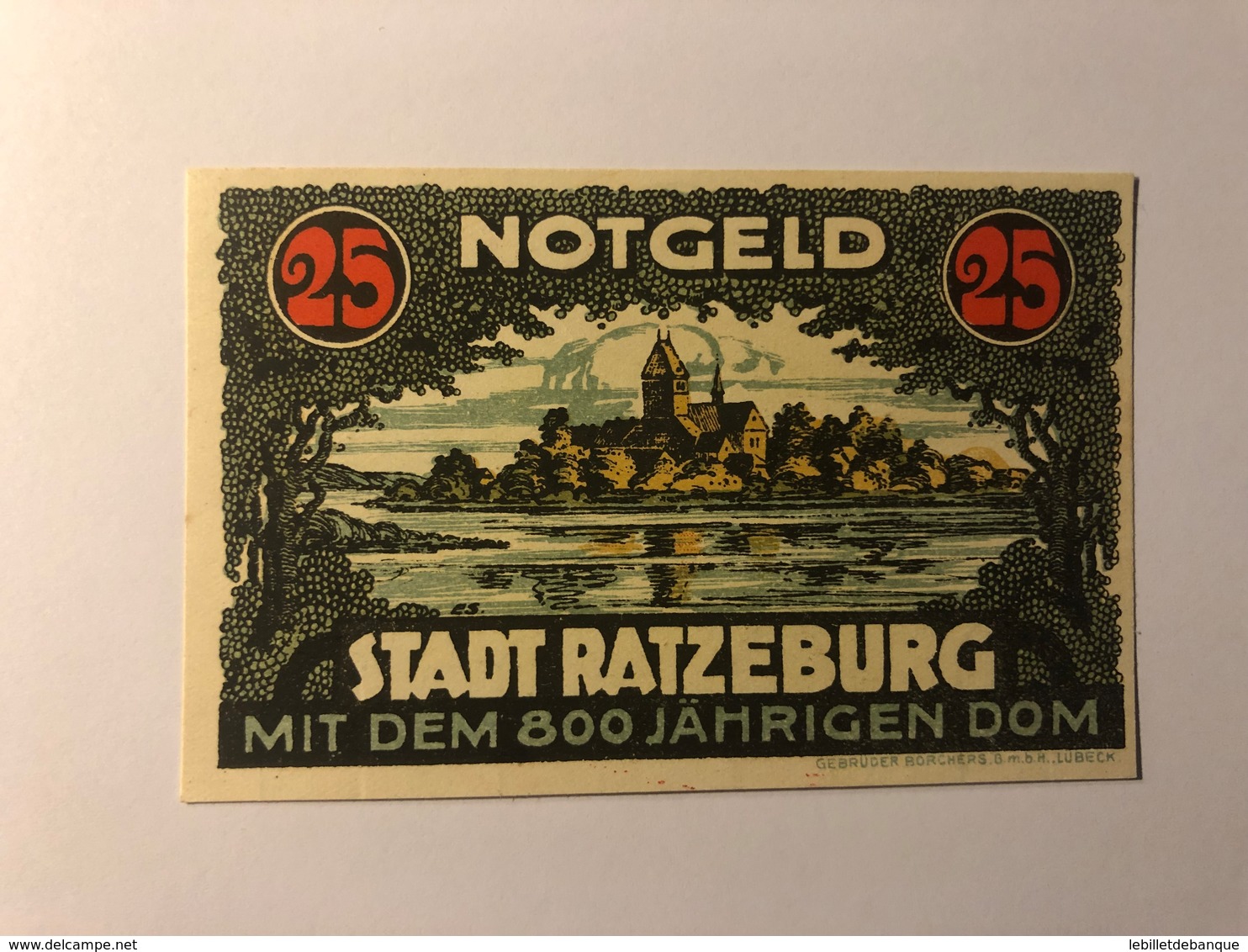 Allemagne Notgeld Ratzeburg 25 Pfennig - Verzamelingen