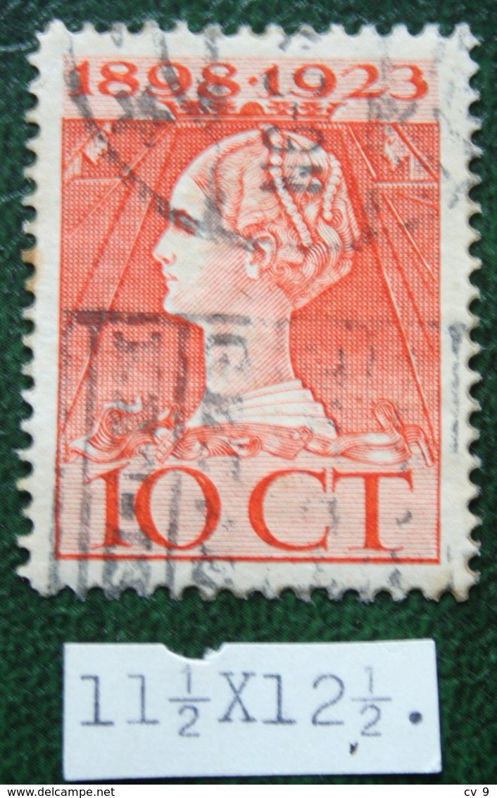 Regeringsjubileumzegel 10 Ct NVPH 124H 124 H (Mi 126) 1923 Gestempeld / USED NEDERLAND / NIEDERLANDE - Gebruikt