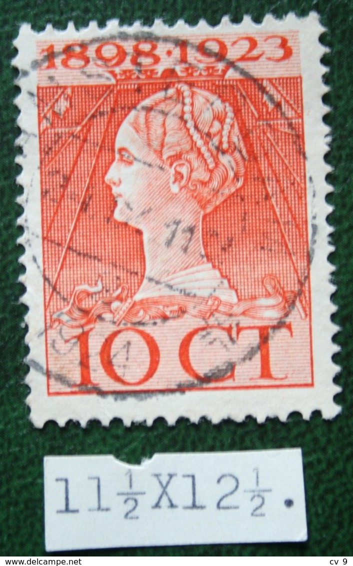 Regeringsjubileumzegel 10 Ct NVPH 124H 124 H (Mi 126) 1923 Gestempeld / USED NEDERLAND / NIEDERLANDE - Used Stamps