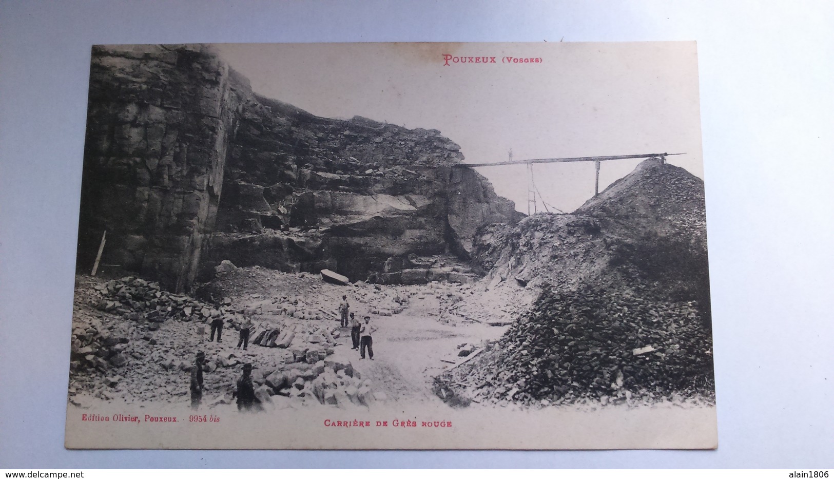 Carte Postale ( S6 ) Ancienne De Pouxeux , Carriére De Grés Rouge - Pouxeux Eloyes