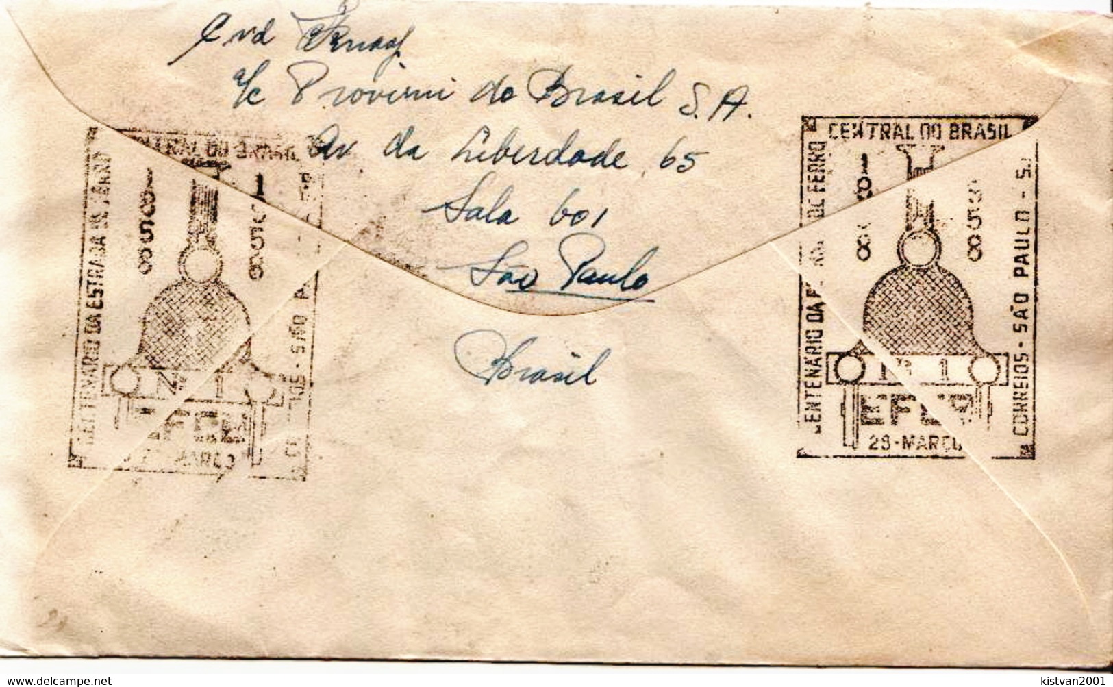 Postal History Cover: Brazil Stamps On Cover - Trains