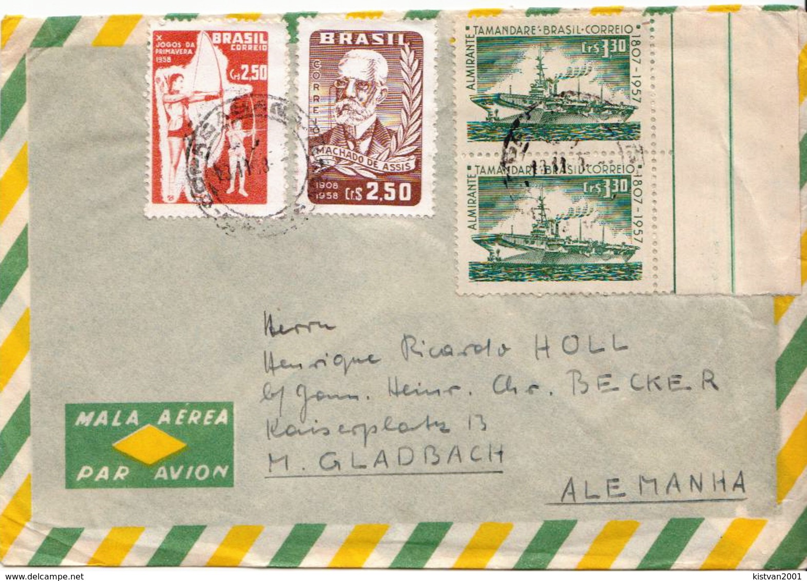 Postal History Cover: Brazil Stamps On Cover - Bogenschiessen