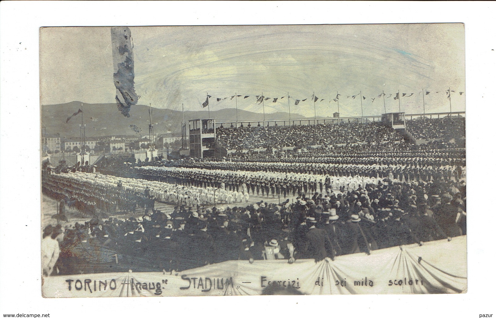 CP PHOTO ITALIE - INAUGURATION DU STADIUM DE TURIN DU 30 AVRIL 1911 - Stadien & Sportanlagen