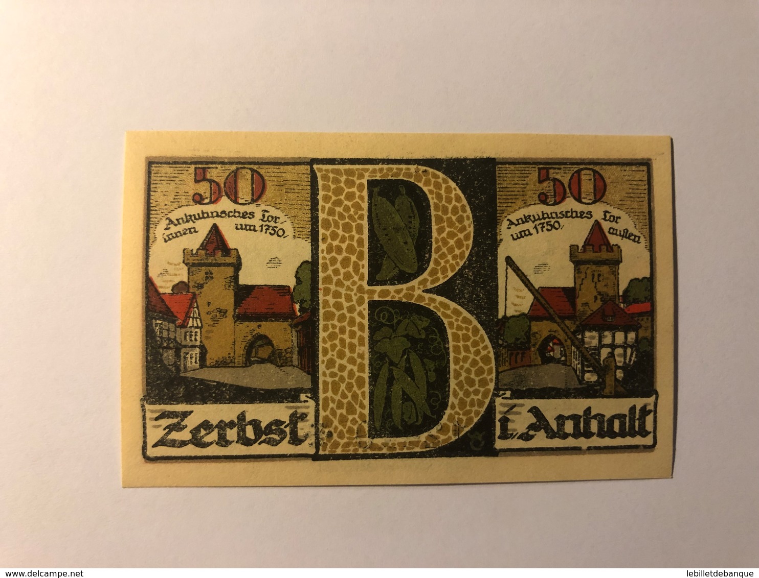 Allemagne Notgeld Zerbst 50 Pfennig - Collections