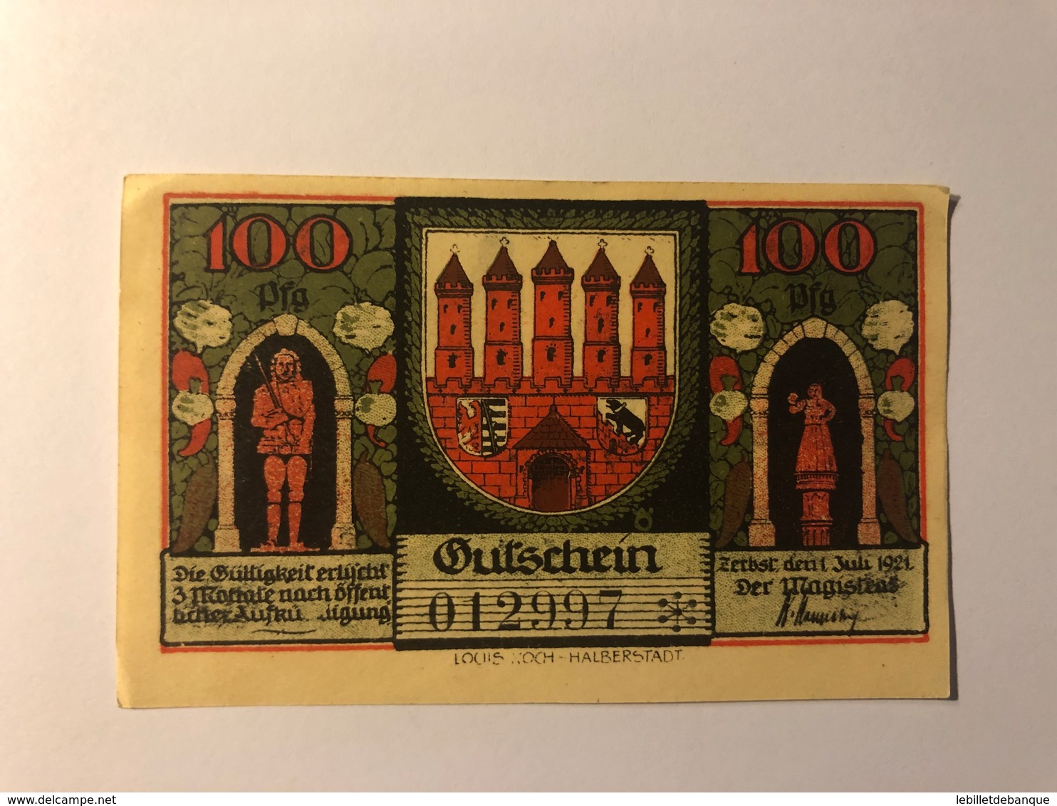 Allemagne Notgeld Zerbst 100 Pfennig - Collections