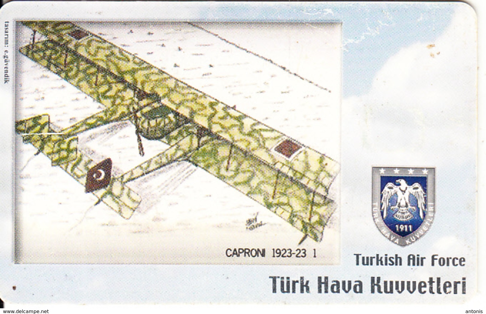 TURKEY(chip) - Airplane, Caproni 1923-23 1(50 Units), Used - Turquia