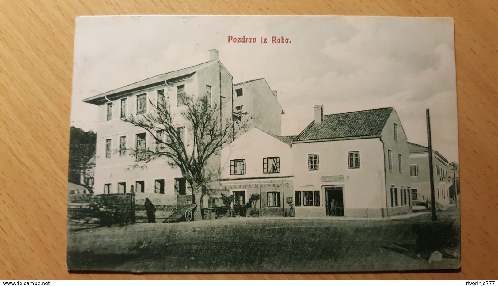 Very Old Postcard Pozdrav Iz Rab Isola Arbe Restauracija Niko Mihalich Gasthaus Cca 1905. Ed. N. Mihalic Carnaro Croatia - Croatie