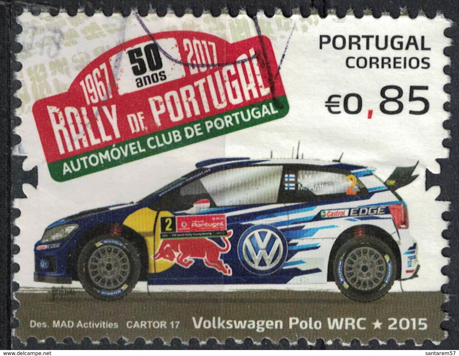 Portugal 2017 Oblitéré Used Rally Du Portugal Rallye Voiture Volkswagen Polo WRC SU - Nuovi