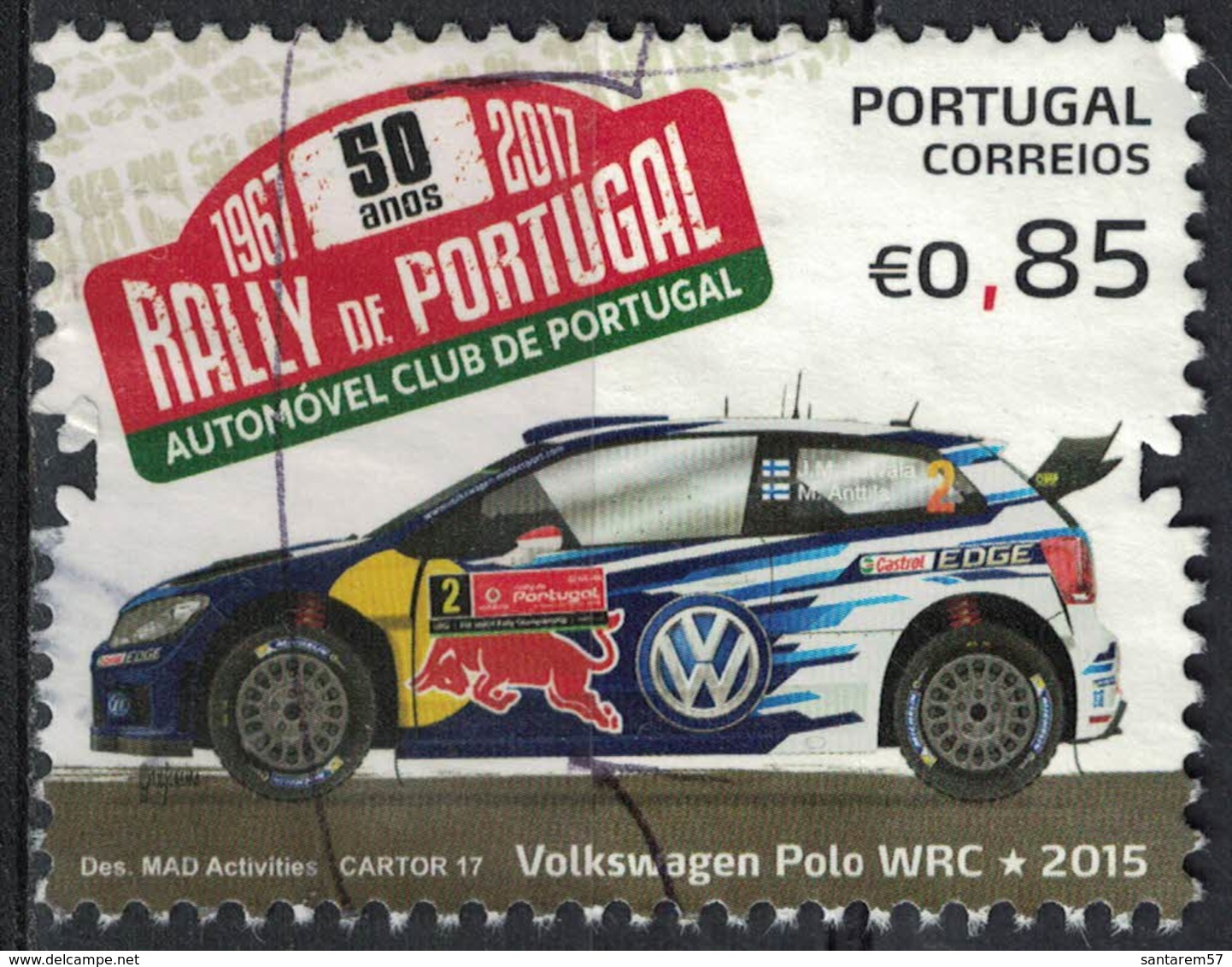 Portugal 2017 Oblitéré Used Rally Du Portugal Rallye Voiture Volkswagen Polo WRC SU - Neufs