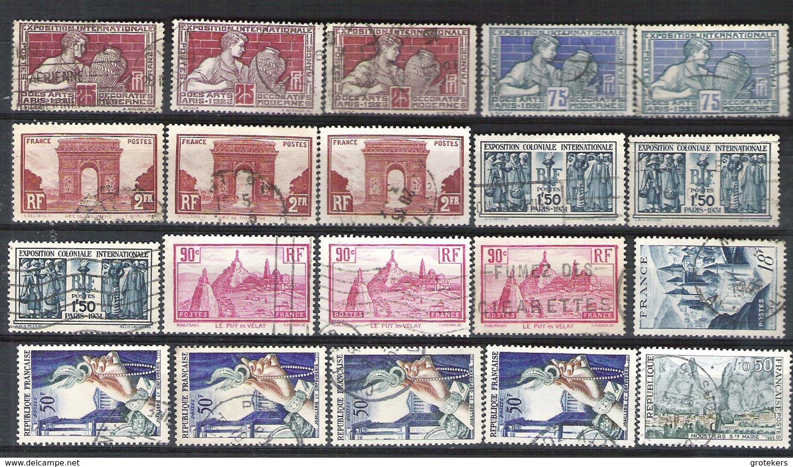 FRANCE Nice Accumulation Of Great Format Stamps Cancelled - Verzamelingen