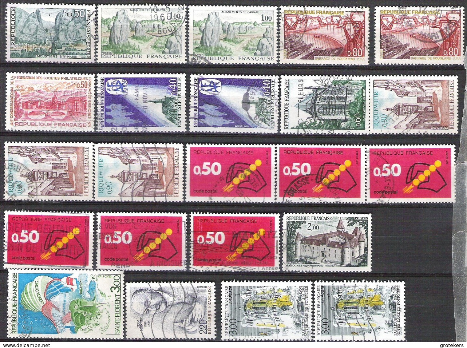 FRANCE Nice Accumulation Of Great Format Stamps Cancelled - Verzamelingen