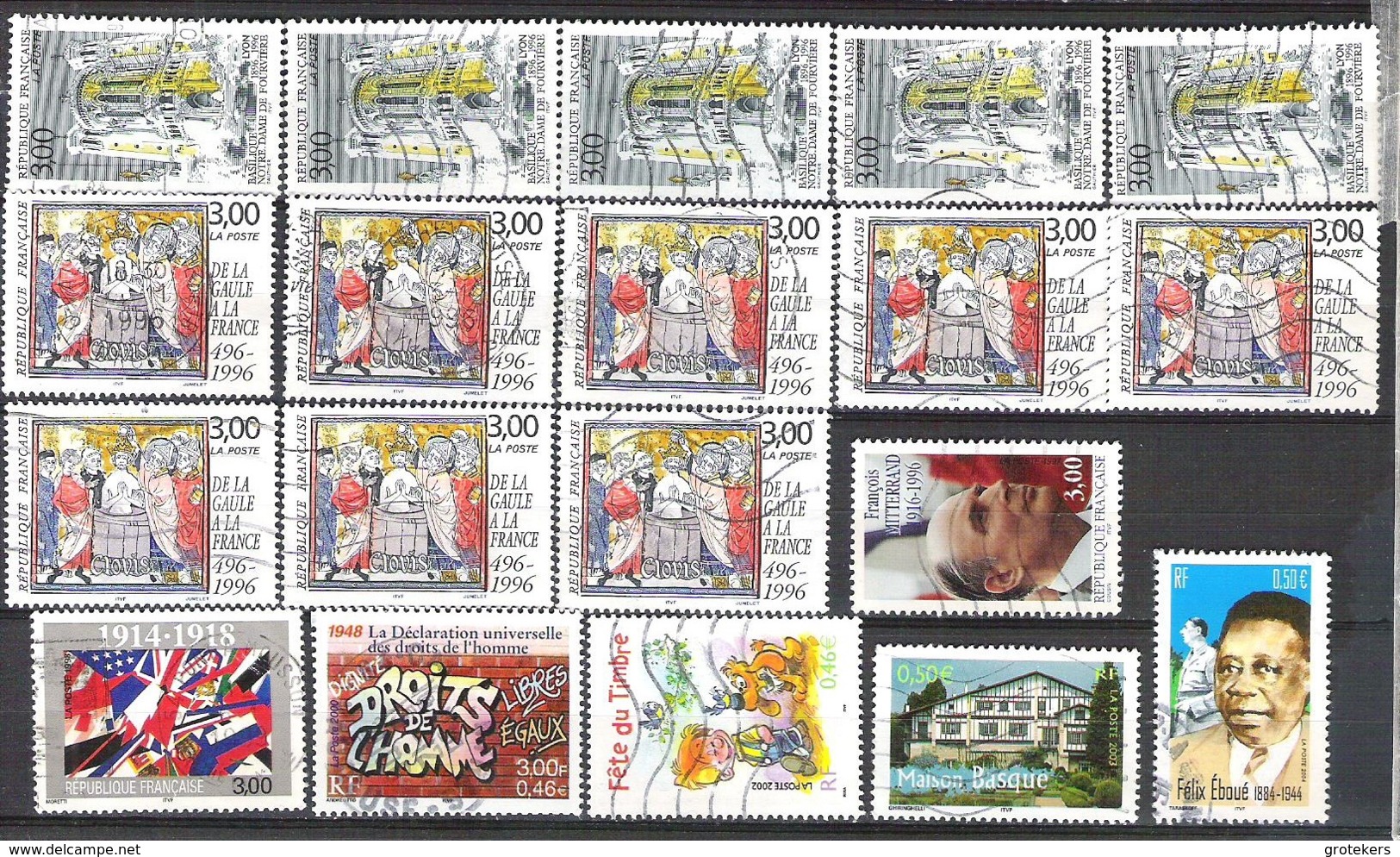 FRANCE Nice Accumulation Of Great Format Stamps Cancelled - Verzamelingen