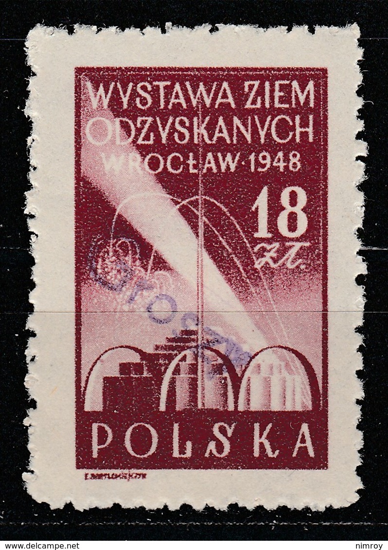 POLAND POLSKA 1950 GROSZY OVPT Type 23A WARSZAWA PURPLE Mi.598 MNH STAMP - Ungebraucht