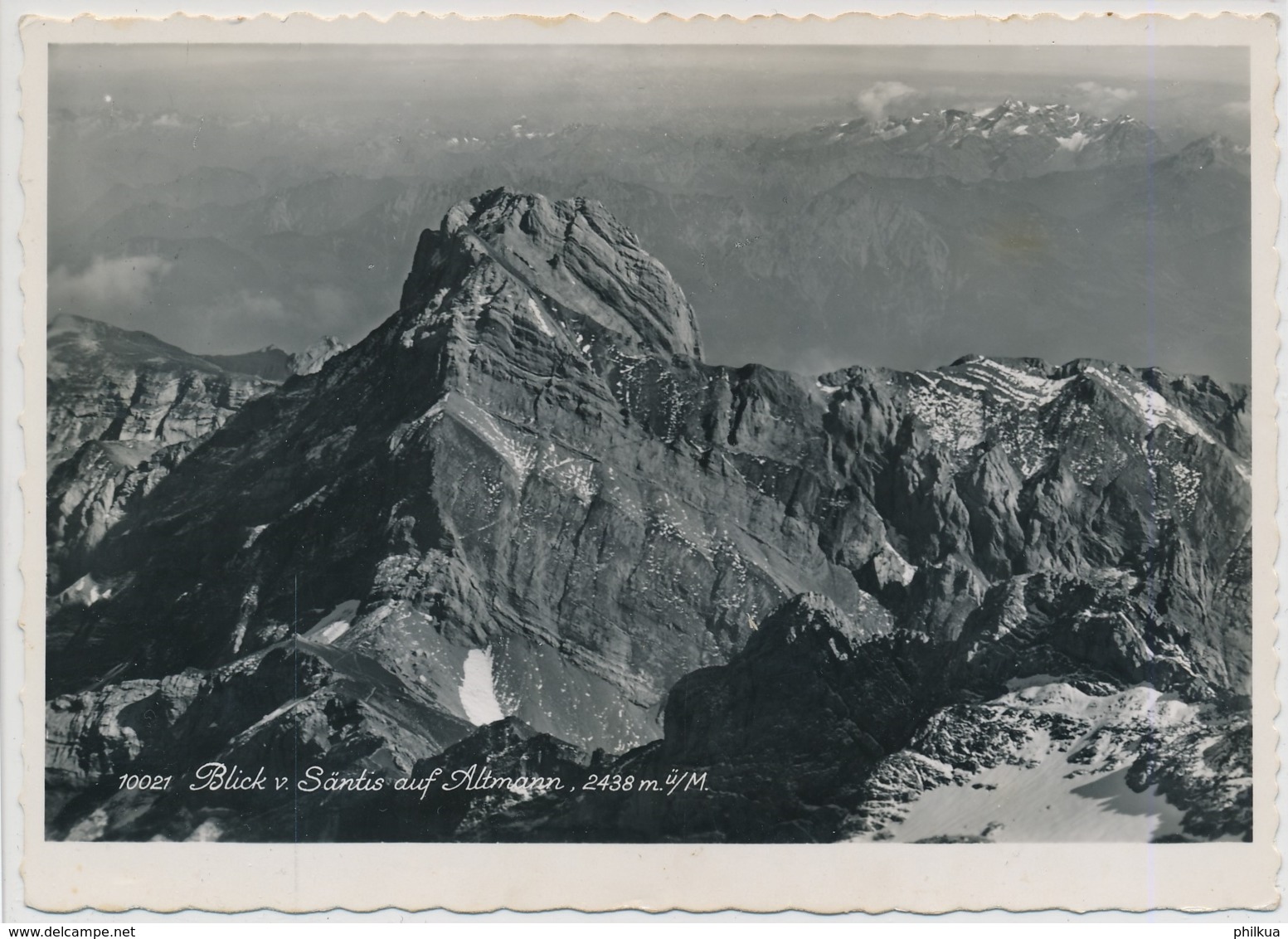 Blick Vom Säntis Auf Altmann - Mit Hotelstempel Berghotel Säntis Famile Dörig - Poststempel Schägalp - Sonstige & Ohne Zuordnung