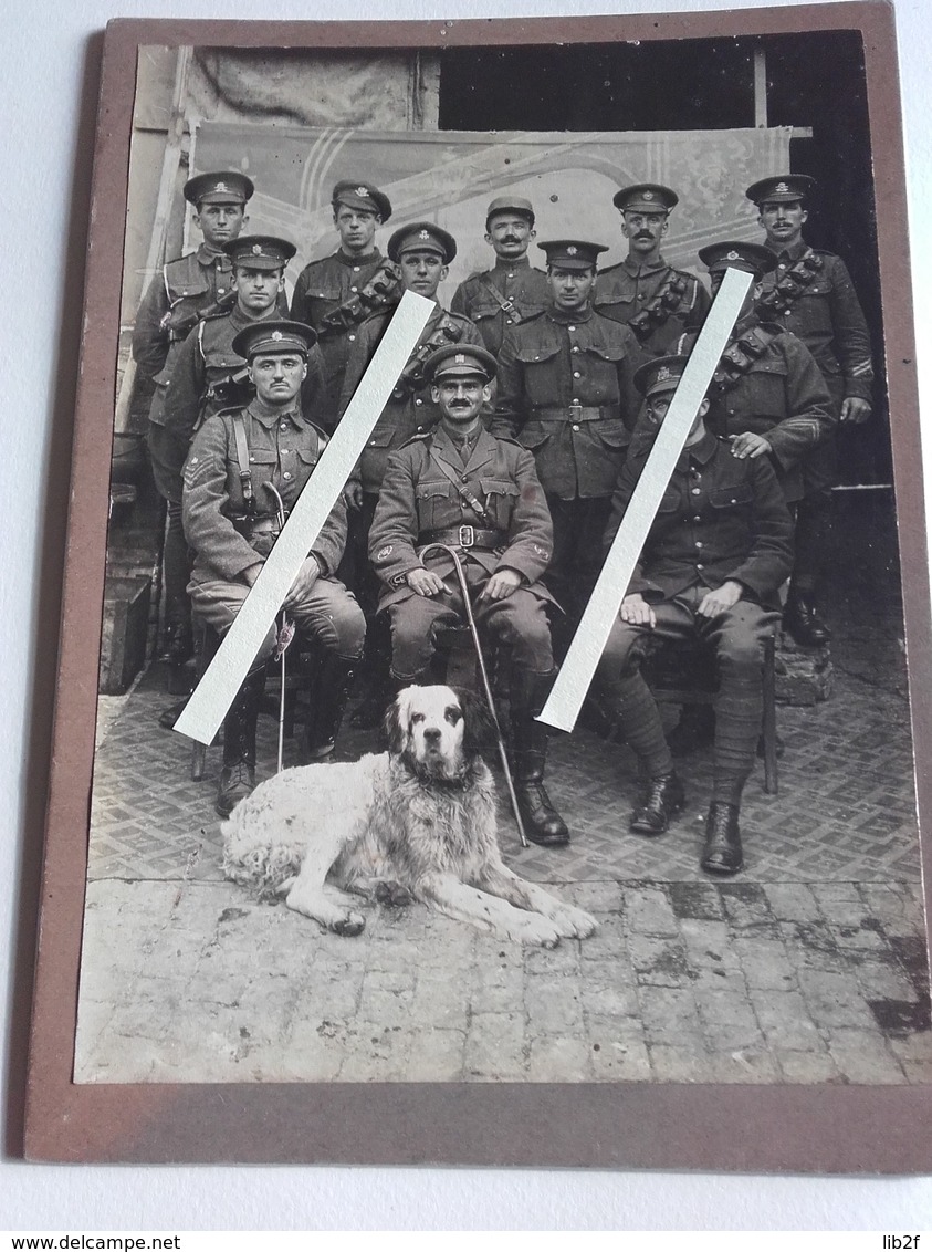 1916 Flixecourt Somme Officiers Anglais Artilleurs Cavalerie Traducteur Français 18 EME RI  1914 1918 Tranchée Ww1 Poilu - War, Military