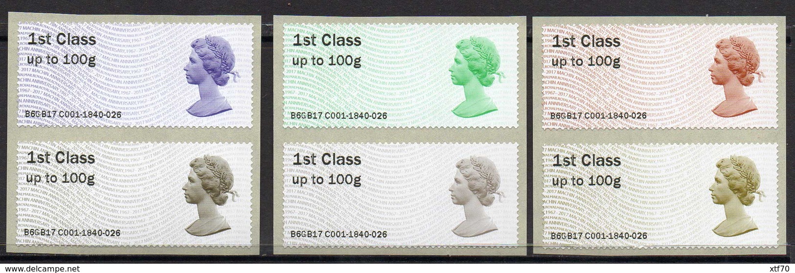 GREAT BRITAIN 2017 Post & Go: Machin Definitives 50th Anniversary - Post & Go Stamps