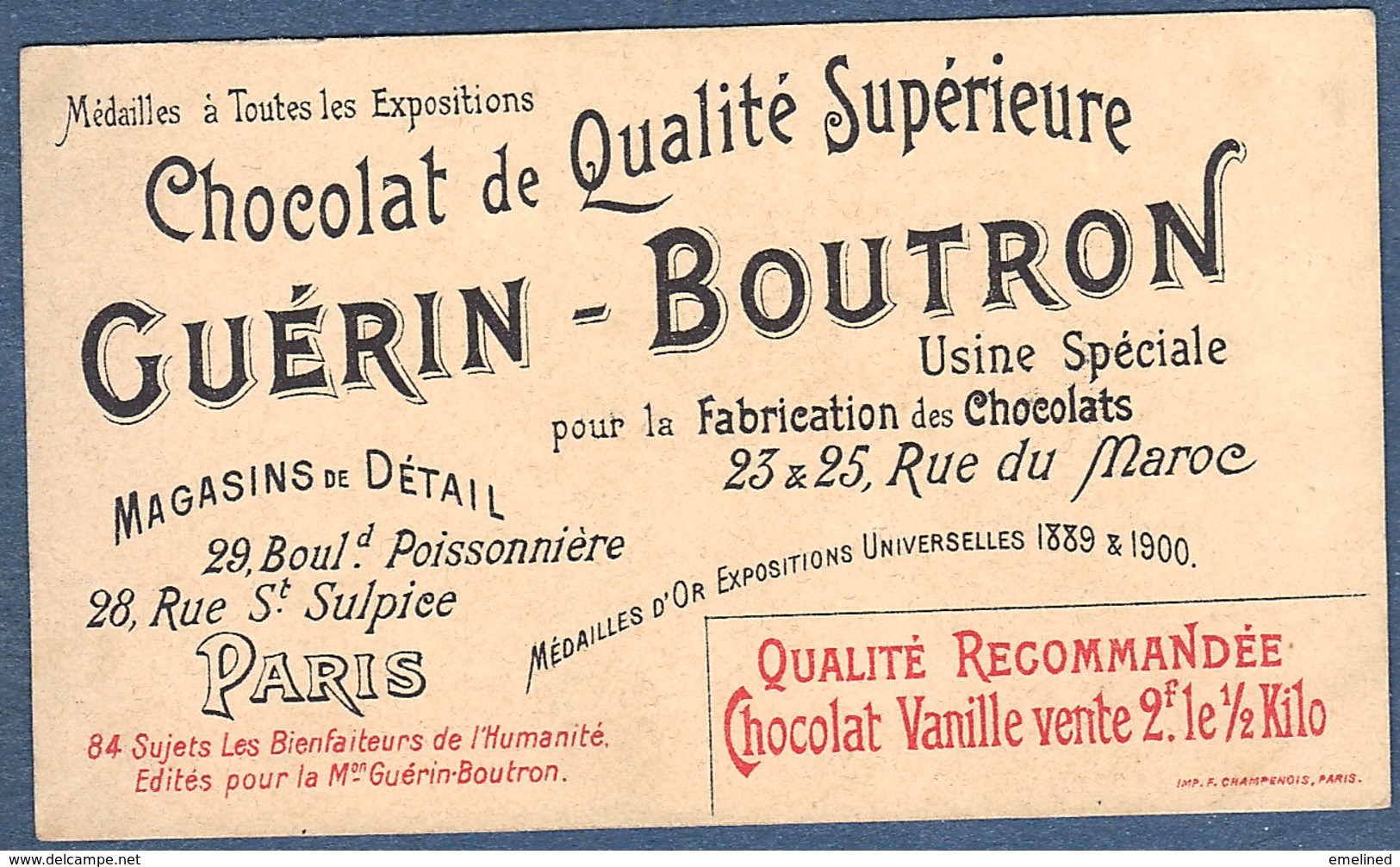 Chromo Chocolat Guerin-Boutron Les Bienfaiteurs De L'Humanité MOINES DU ST BERNARD Secourisme Alpes Hiver - Guérin-Boutron