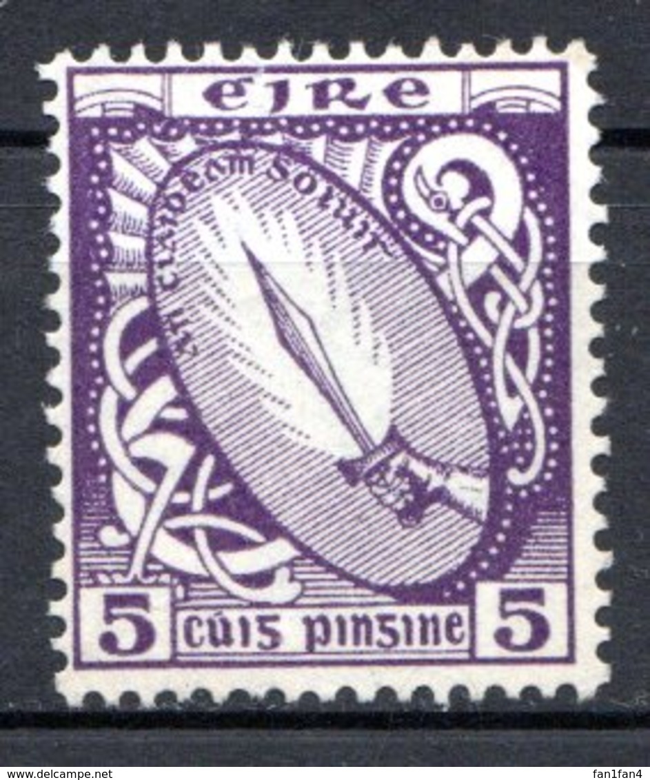 IRLANDE - (Etat Libre) - 1922-24 - N° 47 - 5 P. Violet - (Glaive De Lumière) - Nuovi