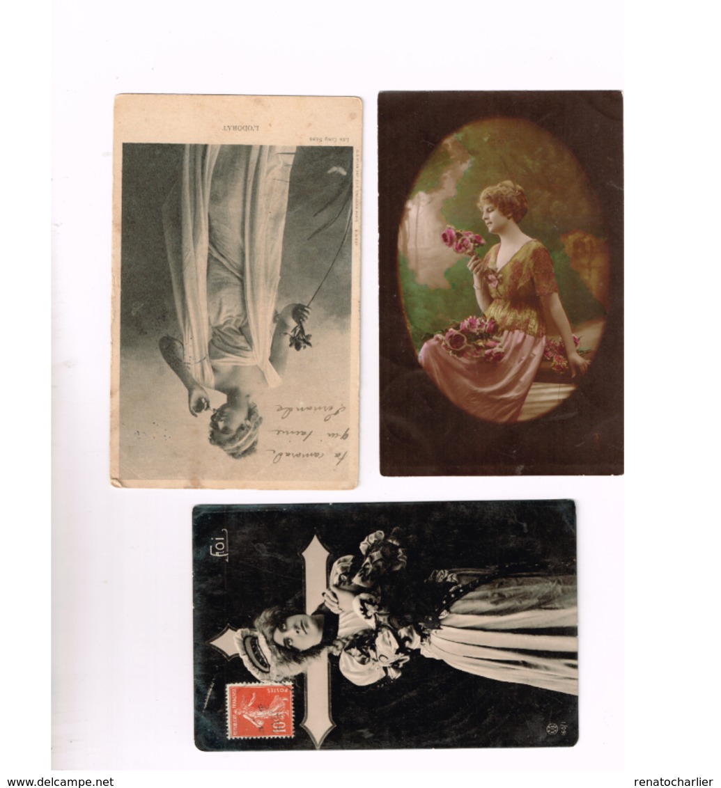 Lot De 8 Cartes.Femmes. - Hommes