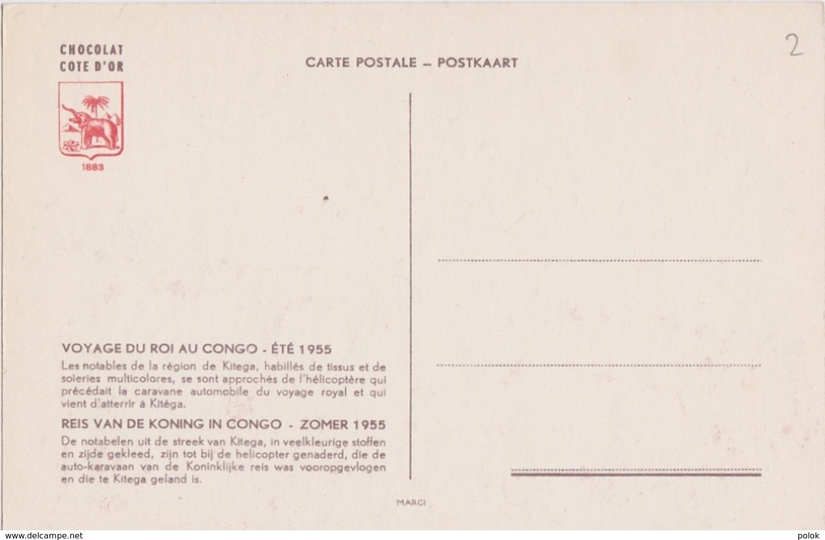 Bt - CPM Voyage Du Roi Au CONGO - 1955 - Les Notables De La Région De Kitega (hélicoptère) - Congo Belge