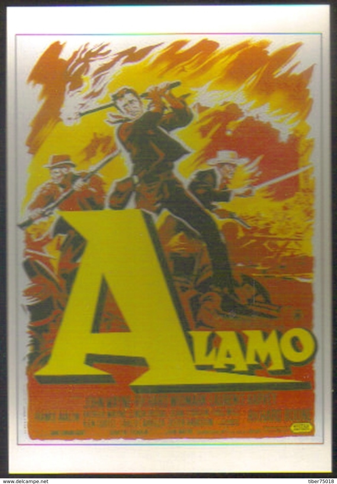 Carte Postale Illustration : Roger Soubie (cinéma Affiche Film Western) Alamo (John Wayne) - Manifesti Su Carta