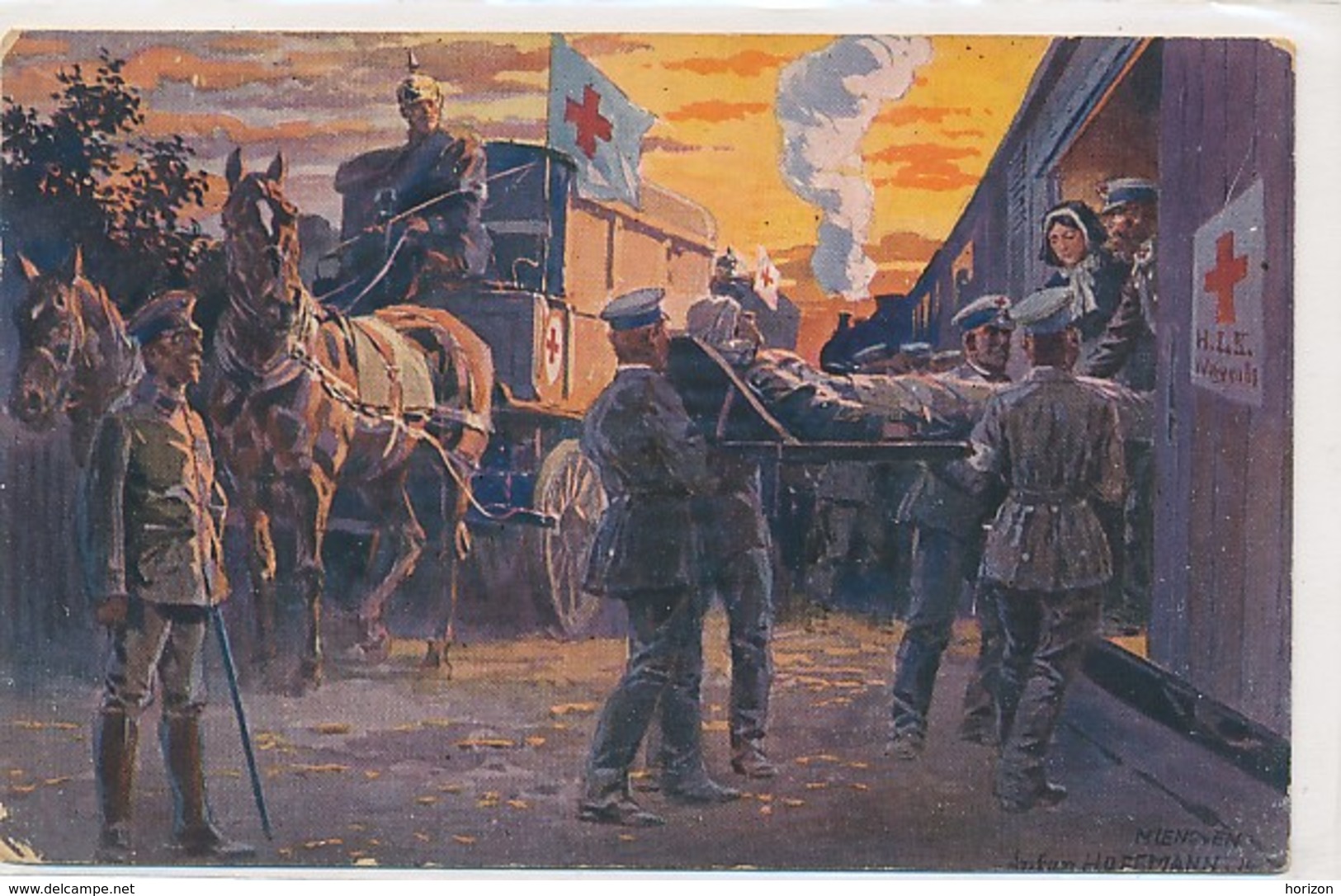 Z.12.  Guerra 1914-18 - "Rote Kreuz-Sammlung 1914" - Illustrata Anton Hoffmann - Oorlog 1914-18