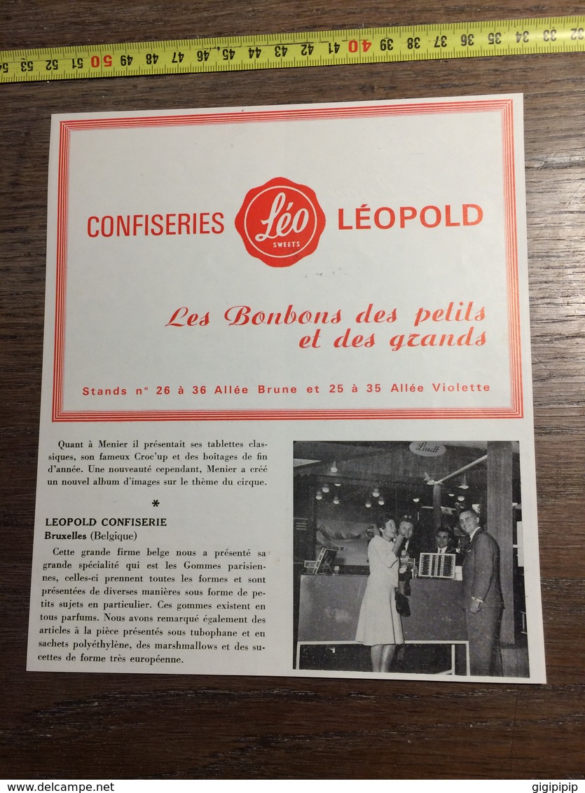 ANNEES 60 PUBLICITE STAND EXPOSITION CONFISERIES LEO SWEET LEOPOLD BRUXELLES - Collections