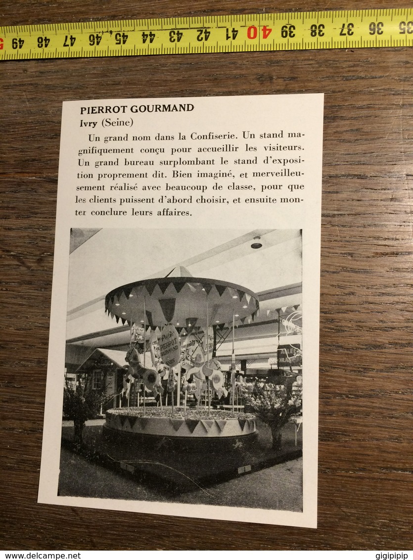 ANNEES 60 PUBLICITE STAND EXPOSITION PIERROT GOURMAND IVRY MANEGE - Collections