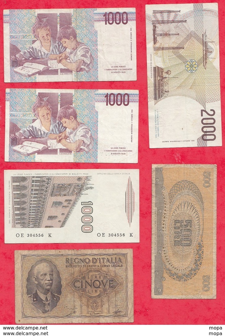 Italie 10 Billets 4 En UNC 3 Dans L 'état -3 état Moyen (2000 Lires Du 24/10/1983 UNC FORTE COTE) - Autres & Non Classés